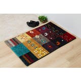 レッド | トルコ製 ウィルトン織り 玄関マット 『フォリア』 約50×80cm | IKEHIKO