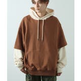 ブラウン | パーカー メンズ レイヤード | improves