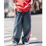 ブルー | デニムパンツ メンズ サイドラインデザイン | improves