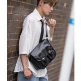 ブラック | ショルダーバッグ メンズ シンセティックレザー | improves