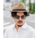 ブラウン | ストローハット メンズ ポリエステル | improves