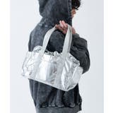 シルバー | ミニボストンバッグ メンズ メタリック | improves