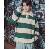 グリーン | ニット ラガーシャツ ポロカラーセーター | improves