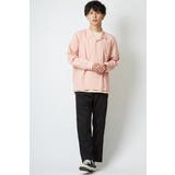 ピンク | ポリトロ カチオン染め 開襟シャツ | improves