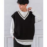 ブラック | ニット ベスト Vネック | improves
