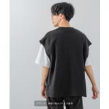 ジャガード インレイ ニットベスト×Tシャツ | improves | 詳細画像4