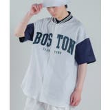 ホワイト | カレッジロゴ 刺しゅう 半袖 | improves