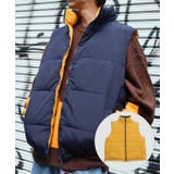 ネイビー | 中綿ベスト メンズ リバーシブル | improves