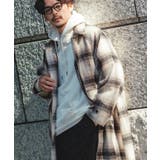 チェック | ステンカラーコート メンズ シャギー | improves
