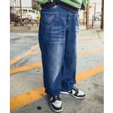 ブルー | デニムパンツ メンズ ダブルウエスト | improves