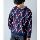 ネイビー | ニットセーター メンズ クルーネック | improves