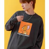 チャコール | 長袖Tシャツ メンズ TOM&JERRY | improves