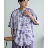 パープル | 半袖Tシャツ メンズ タイダイ柄 | improves