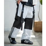 ホワイト×ブラック | ナイロンパンツ メンズ サイバーパンク | improves