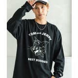 ブラック | 長袖Tシャツ メンズ TOM&JERRY | improves