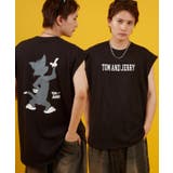 Ｂ-ブラック | ノースリーブTシャツ メンズ TOM&JERRY | improves