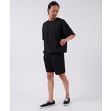 ブラック | セットアップ 半袖Tシャツ ハーフパンツ | improves