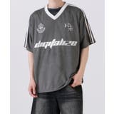 チャコール | 半袖Tシャツ メンズ ライン柄 | improves