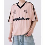 ピンク | 半袖Tシャツ メンズ ライン柄 | improves