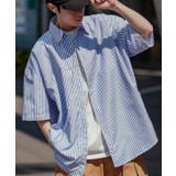 A‐ブルー×ホワイト | 半袖シャツ メンズ NULL | improves