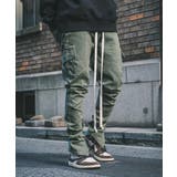 カーキ | スキニーフィット 裾ジップ カーゴパンツ メンズ | improves
