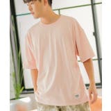 ピンク | tシャツ Tシャツ メンズ 半袖 ピグメント 無地 ビッグシルエット | improves