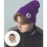 D-3 | 缶バッジ付き ニット帽 メンズ | improves