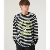 ブラック×オフホワイト | 長袖Tシャツ メンズ SIDEWAY | improves
