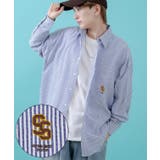 ネイビーストライプ | 長袖シャツ メンズ サイドウェイスタンス | improves