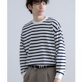 オフホワイト×ネイビー | Tシャツ メンズ SIDEWAY | improves