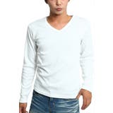 Ａ‐ホワイト | メンズファッション Tシャツ フライスＶネック長袖Tシャツ | improves