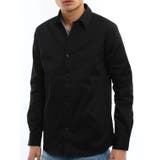 ブラック | メンズファッション 綿サテンシャツ 長袖 | improves