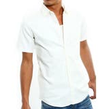 ホワイト | メンズファッション 半袖オックスフォードストレッチシャツ 半袖シャツ | improves