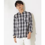 B | メンズファッション チェックシャツ メンズストレッチチェックシャツトップス | improves