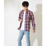 メンズファッション チェックシャツ メンズストレッチチェックシャツトップス | improves | 詳細画像4