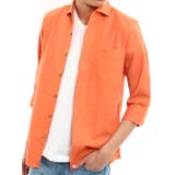 Ｂ‐オレンジ | メンズファッション 綿麻ストレッチイタリアンカラーパナマシャツ トップス | improves