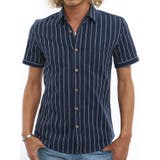 ネイビーストライプ | メンズファッション リネンシャツ 半袖シャツ | improves
