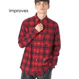 チェックシャツ メンズ 裾フリンジ | improves | 詳細画像1 