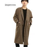 チェスターコート メンズ グレンチェック | improves | 詳細画像1