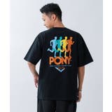 ブラック | 半袖Tシャツ メンズ PONY | improves
