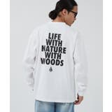 ホワイト | 長袖Tシャツ メンズ WOODS別注 | improves