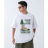 ホワイト | 半袖Tシャツ メンズ WOODS別注 | improves