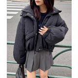 クロ | ショート丈モンスターパフィブルゾン | INGNI 