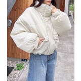 アイボリー | ショート丈モンスターパフィブルゾン | INGNI 