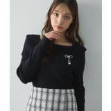 12Gブローチ付オフショルニット | INGNI | 詳細画像9