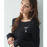 12Gブローチ付オフショルニット | INGNI | 詳細画像11