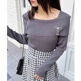 12Gブローチ付オフショルニット | INGNI | 詳細画像15