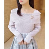 12Gブローチ付オフショルニット | INGNI | 詳細画像23