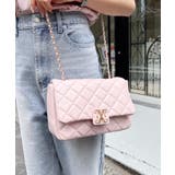 ピンク | エンブレム付キルティングショルダーバッグ | INGNI