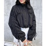 クロ | ドロストリボンナイロンブルゾン | INGNI